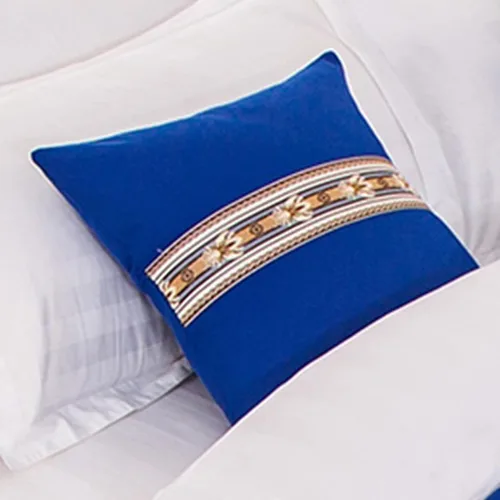 Vista 4 de Cojines con fundas de almohada a juego y núcleo de almohada de 17.7 x 17.7 in, paquete de 1, para decoración de cama, sala de estar, sofá Azul