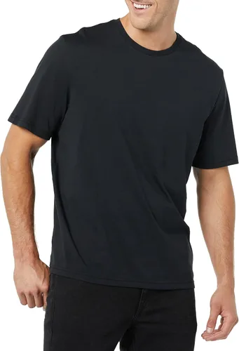 Vista 5 de Tienda Essentials Camiseta de manga corta con cuello redondo para hombre, ajuste regular, paquete de 2