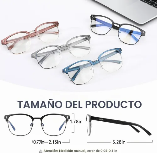 Vista 6 de BIRCEN Blue Light Blocking Glasses: Blocks Blue Light with Clear Lens
