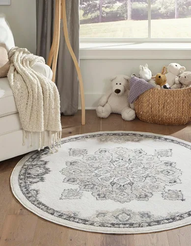 Vista 20 de Unique Loom Parker Collection - Alfombra de área Kokulu (2 x 3 pies, rectangular, aguamarina/beige)