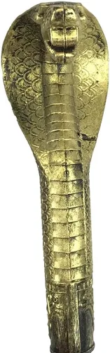 Vista 3 de Disfraz de cobra dorada para disfraz de bastón de Halloween con bastón de paseo, accesorio, Oro