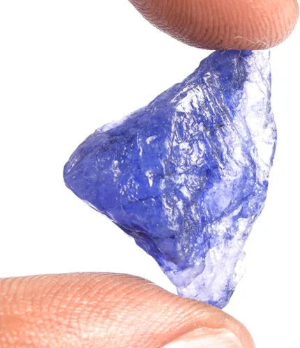 Vista 3 de gemhub EGL - Cristal curativo de zafiro azul natural de 16.00 quilates certificado, Gema, azul