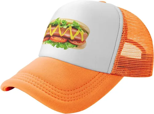 Vista 2 de Gorra de béisbol para perros calientes para mujeres, hombres y adolescentes, divertidos sombreros de camionero para decoración de fiestas