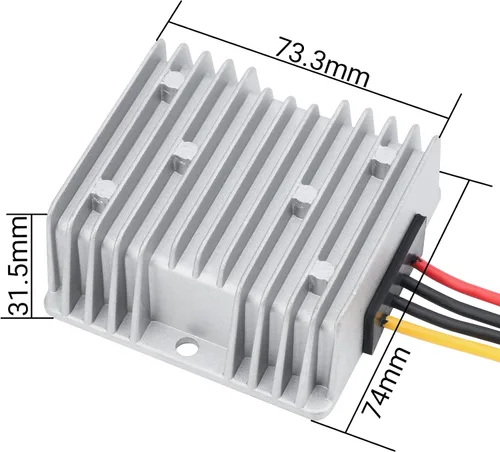 Vista 4 de DROK Convertidor elevador de 5 V a 12 V - Convertidor de impulso de CC impermeable 5V-11V a 12V, regulador de voltaje 10A 120W fuente