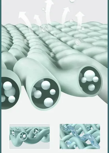 Vista 3 de Máscara de ciclismo con bucles para las orejas, polaina para cuello, pasamontañas, cubierta para exteriores, transpirable, seda de hielo, cubierta