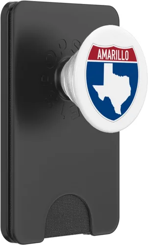 Vista 8 de Amarillo Texas TX Interstate Highway Vacation Souvenir PopSockets Adhesive PopGrip