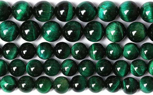 Vista 60 de 4mm 90 piezas Cuentas de piedra natural de turquesa africana para hacer joyería Cuentas sueltas de gemas redondas para pulseras, collares, aretes