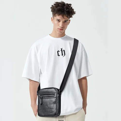Vista 2 de LEMUVLT Bolso bandolera pequeño para hombre bolso de hombro para hombre bolso de cuero para mensajero regalo para hombre 836522