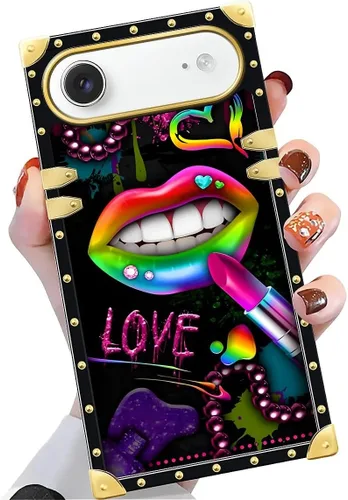 Vista 32 de Funda compatible con iPhone X/Xs, TPU suave de lujo y parte trasera de policarbonato duro para niñas y mujeres, funda protectora a prueba de golpes