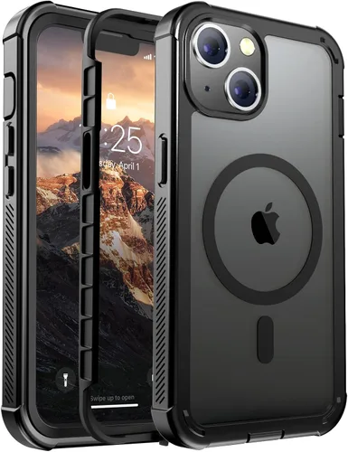 Vista 167 de jaroco - Funda magnética compatible con MagSafe para iPhone 11 de 6.1 pulgadas; protección de grado militar contra caídas, de doble capa