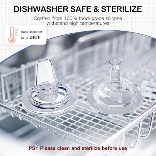 Vista 3 de Kit de conversión de vasos con boquilla para biberones anticólicos de Philips Avent, parte superior de popote suave y kit de transición con pajita