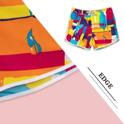 Vista 8 de Pantalones cortos de playa para mujer con tela para natación de secado rápido.