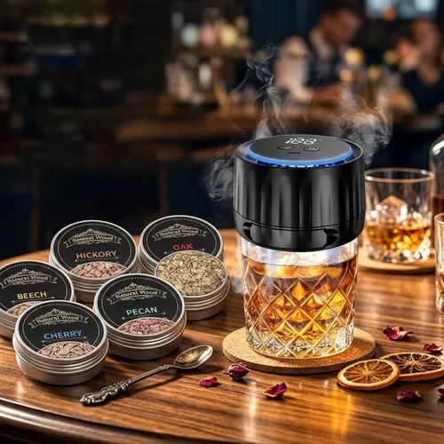 Vista 8 de Kit eléctrico para ahumar whisky, ahumador de cóctel recargable