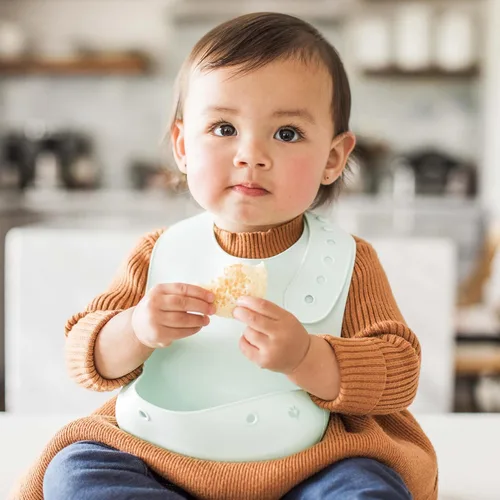 Vista 3 de green sprouts Unisex Baby Silicone Scoop Bib