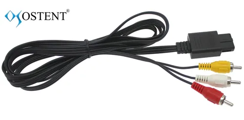Vista 2 de OSTENT AV Audio Video AV Composite TV Cable Cord for Nintendo 64 N64 GameCube NGC Super Nintendo SNES SFC