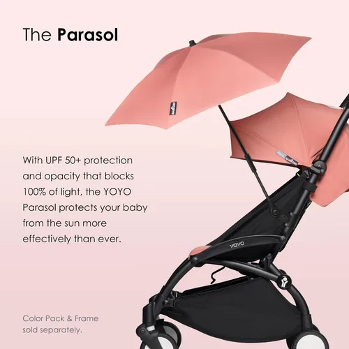Vista 2 de Babyzen YOYO - Sombrilla, color jengibre, protección UPF 50+, compatible con el paquete 0+ recién nacido, moisés, asiento de automóvil y paquete