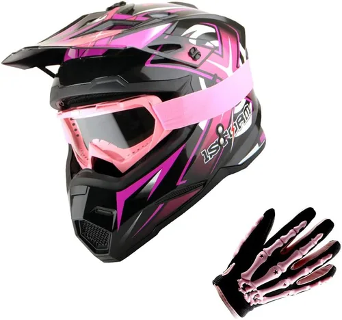 Vista 13 de 1Storm - Casco de motocross para adultos, BMX, MX, ATV, Dirt Bike, motocicleta cuádruple de cuatro ruedas, estilo de carreras, HF801 Sonic Blue