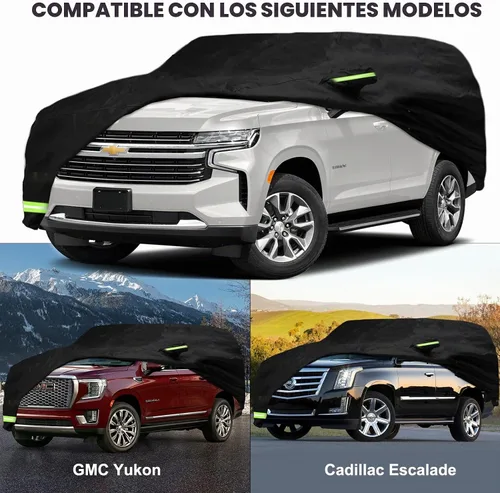 Vista 4 de YIXIN Funda impermeable para automóvil Chevrolet Tahoe/GMC Yukon/Cadillac Escalade 2007-2026, ajuste personalizado, correa 100% impermeable