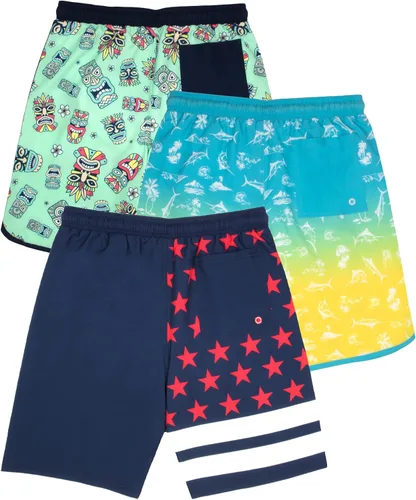Vista 2 de Tommy Bahama Traje de baño para niños, paquete de 3 unidades, traje de baño para niños, paquete de 3