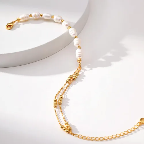 Vista 75 de Delicadas pulseras de oro para mujer, chapado en oro 18, ajustable, mal de ojo, mariposa, cuentas, perla, corazón, turquesa, hecha a mano para mujer