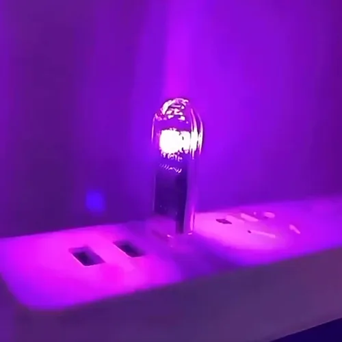 Vista 3 de Mini luz nocturna LED, lámpara de noche LED ultra brillante, control de voz regulable sin parpadeo, iluminación transparente USB necesaria