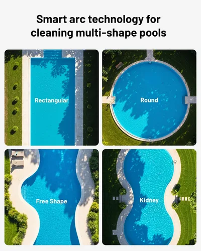 Vista 8 de Spino E1 - Limpiador robótico inalámbrico para piscinas, filtro de doble capa, 1600 pies cuadrados, APP