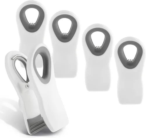 Vista 9 de COOK WITH COLOR Clips para bolsas de chips con imán para almacenamiento de alimentos con agarre hermético para bolsas de pan, bolsas de aperitivos