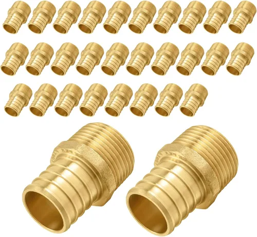 Vista 16 de Paquete de 2 accesorios PEX, adaptador NPT roscado macho de 1 pulgada PEX x 1 pulgada, ASTM F1807