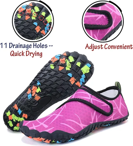Vista 3 de MAYZERO Zapatos de agua para hombres y mujeres, zapatos de surf, playa, piscina, zapatos de punta ancha, senderismo, zapatos de agua, zapatillas