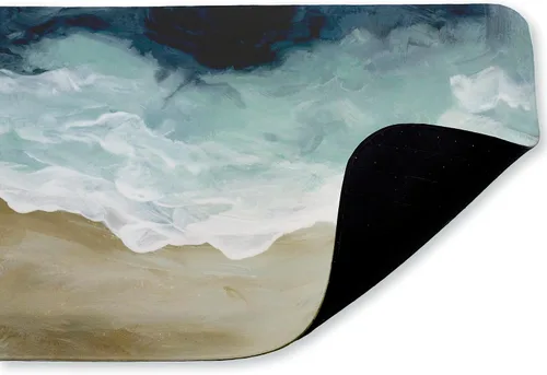 Vista 4 de Aerial Beachscape Impression, 30 x 18 Inch Anti-Fatigue Kitchen Mat Aerial Beachscape Waves