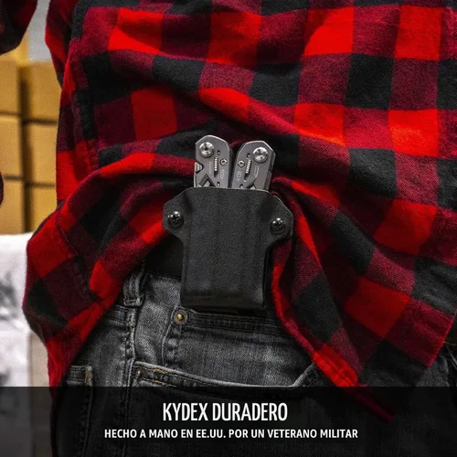 Vista 5 de Clip & Carry Kydex - Funda multiherramienta para suspensión Gerber, fabricada en Estados Unidos, funda para múltiples herramientas, color negro