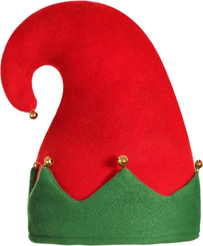 Vista 4 de Disfraz de elfo de Navidad para niñas, vestido de elfo navideño con sombrero de elfo