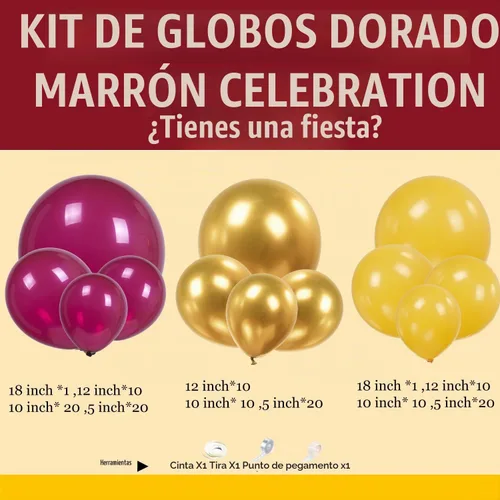 Vista 8 de Kit de arco de guirnalda de globos color granate y dorado, 132 piezas con globos dorados burdeos amarillo limón para graduaciones de cumpleaños