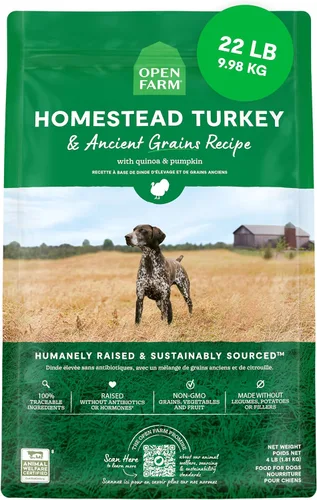 Vista 30 de Open Farm - Alimento seco para perros con cerdo y granos ancestrales, receta de cerdo criado de forma humanitaria con granos sanos, sin saborizantes