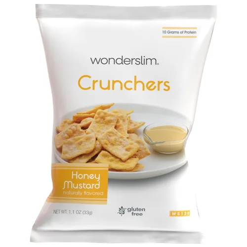 Vista 3 de WonderSlim Chips de galletas de proteína, cheddar, 0.35 oz de proteína, 0.11 oz de grasa, sin gluten (7 unidades)