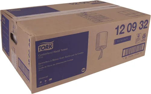 Vista 8 de Tork Centerfeed 120932 - Toalla de papel blanca M2, alta absorción, 6 x 500 hojas, color blanco