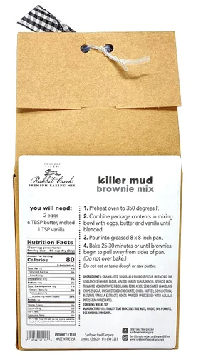 Vista 2 de Rabbit Creek Killer Mud Brownie Mix con chispas de chocolate, mezcla de brownie fácil de hacer, fabricada en los Estados Unidos