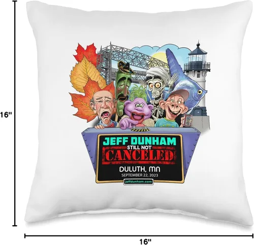 Vista 4 de JEFF DUNHAM Duluth, MN (2023) - Almohada (16 x 16 pulgadas), multicolor