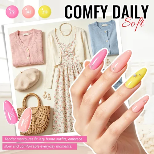 Vista 5 de VANREESA 69PCS Gel Nail Kit with 48W U V Nail Lamp and Electric Nail Drill 54-Bright Luxe Tone