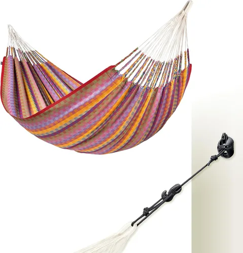 Vista 13 de LA SIESTA Flora Zebra - Hamaca clásica doble de algodón orgánico Cebra