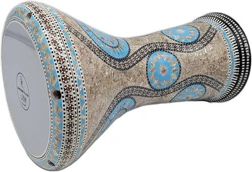 Vista 11 de ¡Nuevo! Gawharet El Fan Clásico 17" Darbuka de Madre de Perla Percusión de Tambor (Rey Árabe)