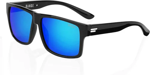 Vista 4 de TOROE Lentes de sol polarizados TR90 de color negro brillante clásico original con lente de policarbonato hidrofóbico con revestimiento AR verde
