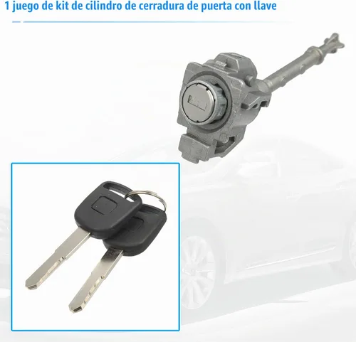 Vista 6 de X AUTOHAUX Juego de cilindros de bloqueo de puerta lateral del conductor con 2 llaves para Honda Civic 2012-2015 72185-TR0-A01