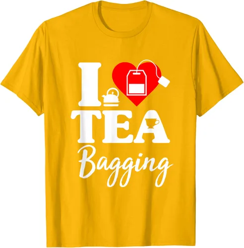 Vista 7 de Camiseta con texto en inglés "I Love Tea Bagging", divertida camiseta para bebedores de té, Negro