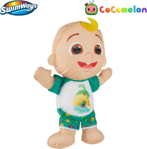 Vista 2 de SwimWays Cocomelon JJ Swim Huggable, juguetes para niños, juguetes de baño y juguetes de playa, animal de peluche flotante de agua para niños de 1