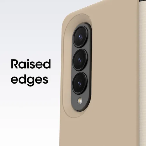 Vista 6 de OtterBox Symmetry Flex Series - Funda para Samsung Z FOLD4, diseño de Don't Even CHAI (marrón)