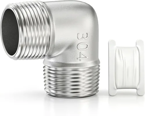 Vista 27 de TAISHER 2 piezas de acero inoxidable 304 accesorios de codo de 90 grados, tubo hembra NPT de 1 pulgada a 1 pulgada NPT hembra 304 accesorio