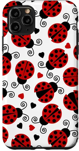 Vista 13 de Carcasa para iPhone 17 de mariquitas y corazones