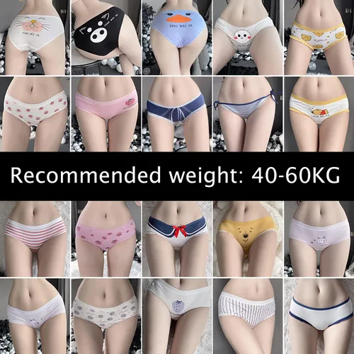Vista 7 de SINMIUANIME Bragas de algodón transpirable para mujer, ropa interior con estampado de anime, 5