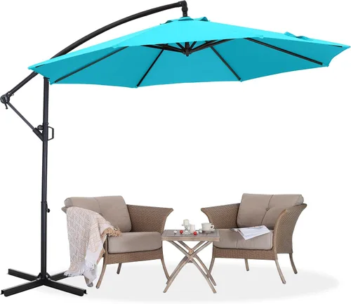 Vista 16 de ABCCANOPY Sombrillas voladizas prémium de 9 pies para patio